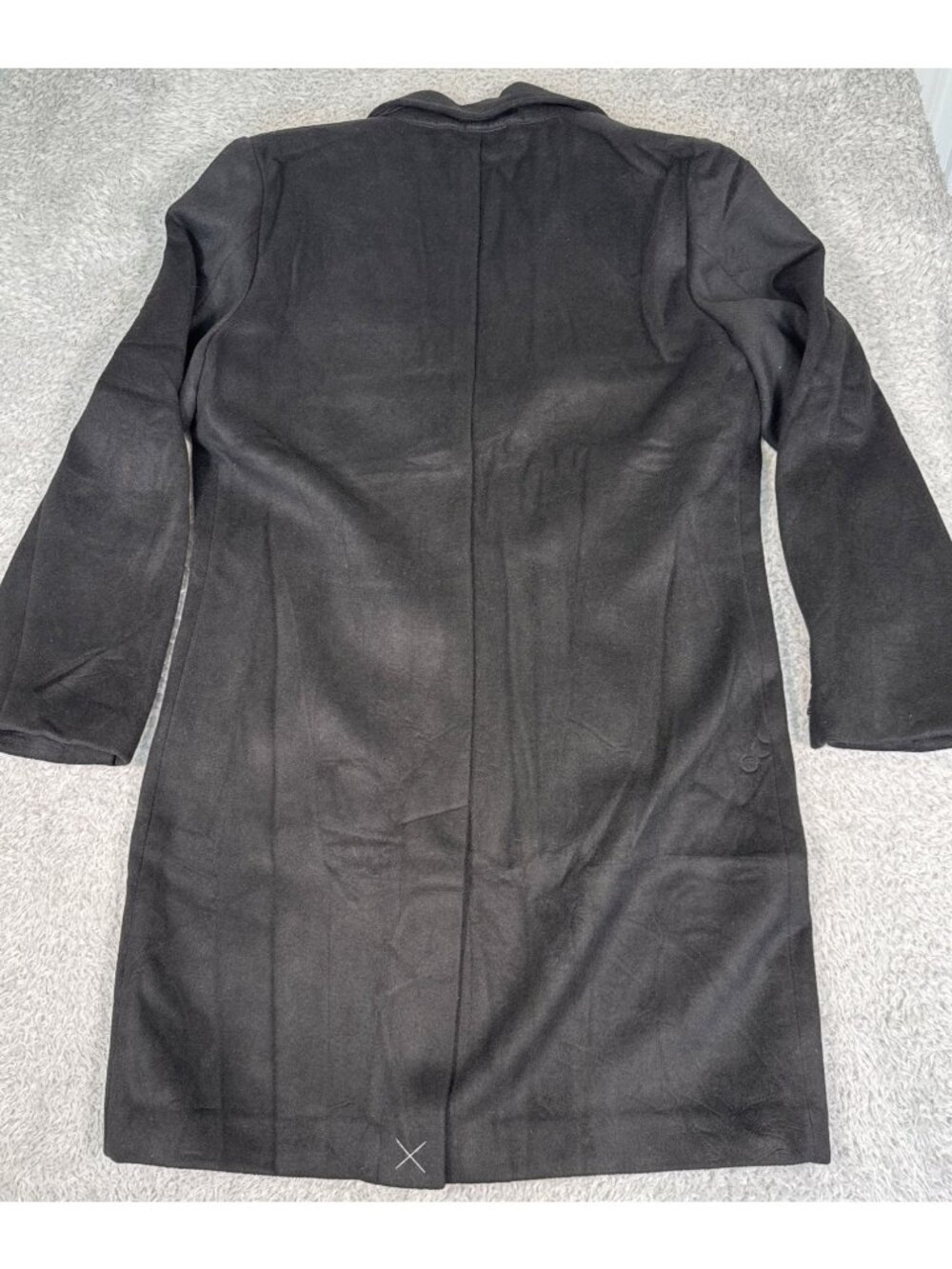 Alfani Mens Black Wool Blend Overcoat Size M Indonesia Dress Office - Picture 7 of 14